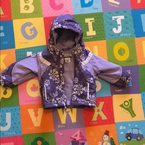 Colombia 2t baby girl purple winter ski jacket